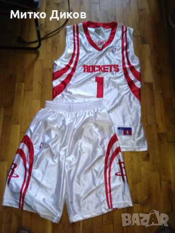 Tracy Mc Grady #1Houston Rockets НБА баскетболен екип отличен тениска и гащета размер Л, снимка 1 - Баскетбол - 44451208