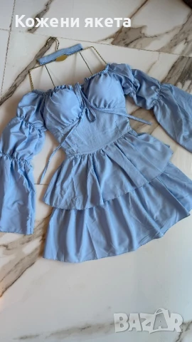 Налични рокли с ръкав и чокър страхотни и удобни, снимка 6 - Рокли - 51200043