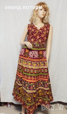 Индийска памучна рокля ”Мандала”, снимка 3 - Рокли - 22910220