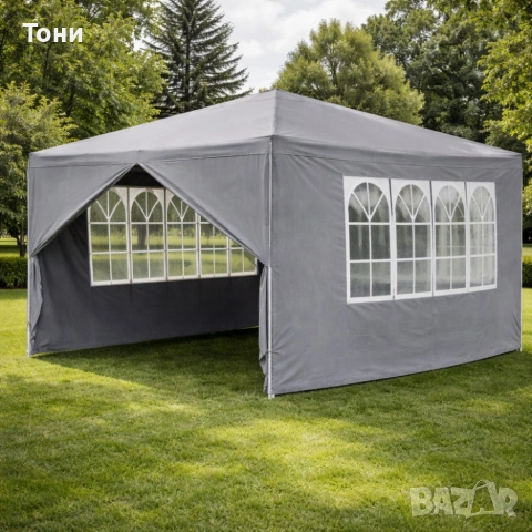 Просторна градинска шатра - стабилна конструкция и водоустойчива рамка, снимка 2 - Градински мебели, декорация  - 53773492