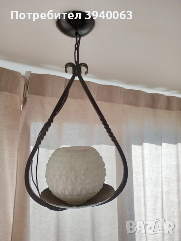 Стар полилей от ковано желязо еденичен колекция, снимка 7 - Лампи за таван - 43952225