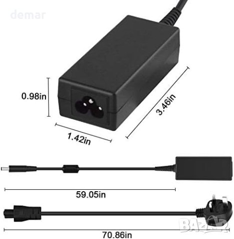 Зарядно устройство за лаптоп Dell 45 W, адаптер Vanchly,съвместим с Dell Inspiron, XPS 11,12,13 и др, снимка 2 - Кабели и адаптери - 44184663