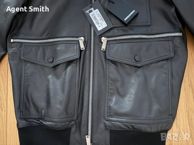 Кожено яке Dsquared2, снимка 2 - Якета - 53857340