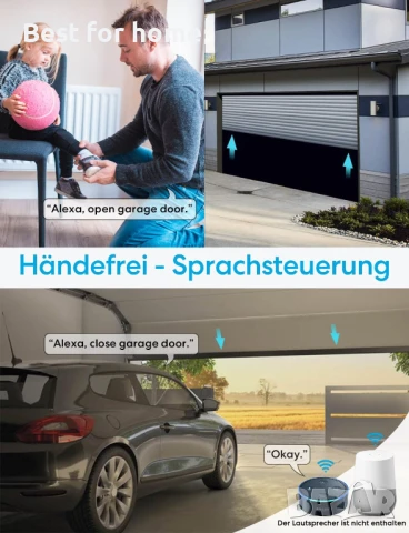 LoraTap Smart Wi-Fi отварачка и контролер за гаражна врата,гласово управление с Alexa , снимка 4 - Друга електроника - 51137818