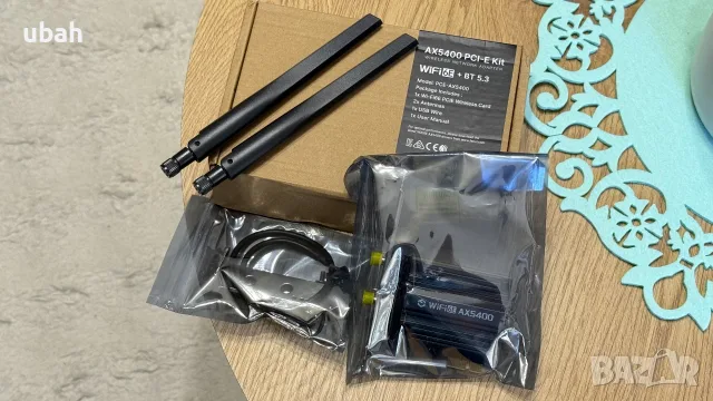 WiFi 6E PCIe адаптер AX5400 с Bluetooth 5.3 - 2.4 / 5.0 / 6.0 Ghz
