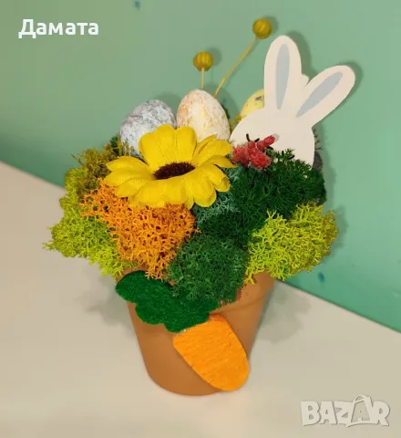 Великденски и пролетни декорации -венци/панери, снимка 8 - Декорация за дома - 45150282