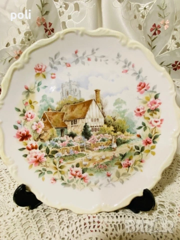 порцеланова чиния за стена , снимка 2 - Декорация за дома - 53106788