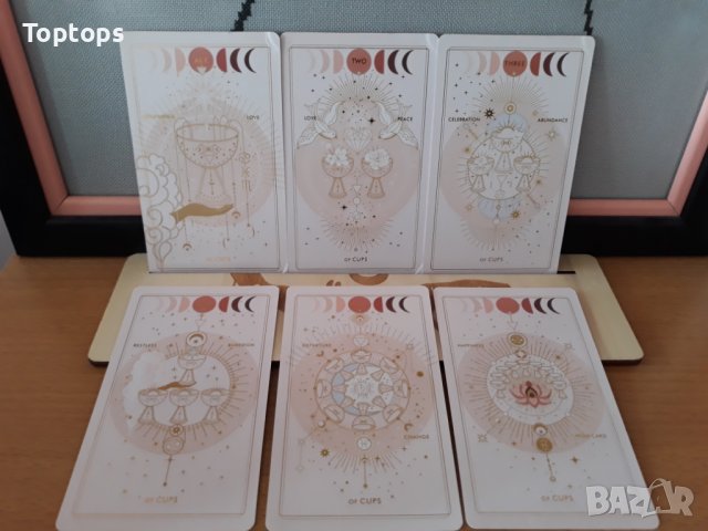 Прекрасни таро карти със златни елементи 7х12см - Destiny Tarot Deck, снимка 11 - Други - 42020216