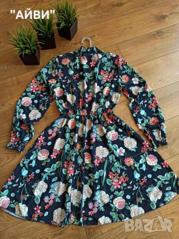 Дамска маркова цветна рокля, снимка 6 - Рокли - 53404449