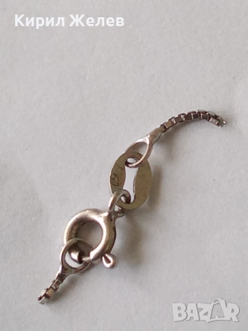 Сребърна карабинка закопчалка 35517, снимка 3 - Колиета, медальони, синджири - 52243335
