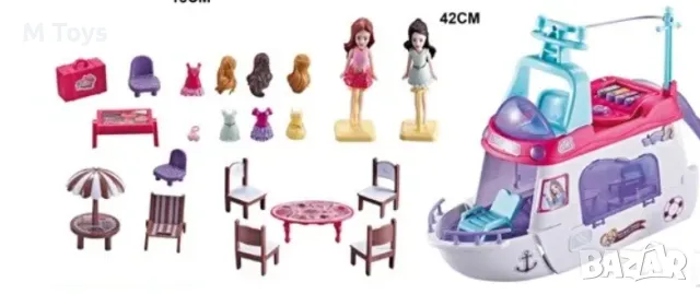 Яхта с аксесоари и кукли , снимка 3 - Кукли - 49536744