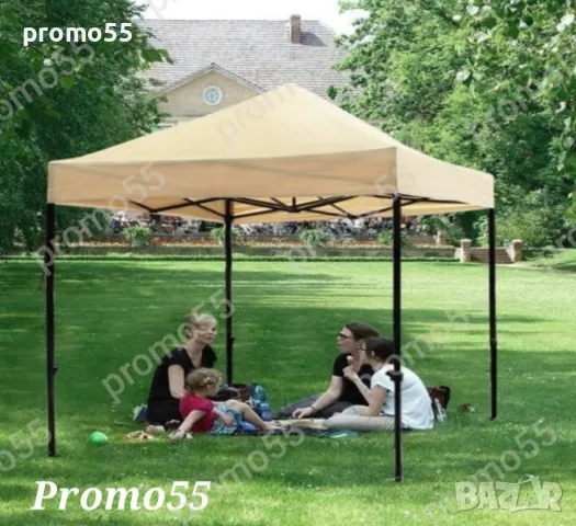 Сгъваема шатра 3х3 с усилена консрукция и гумирано покривало, снимка 11 - Друго търговско оборудване - 49236598