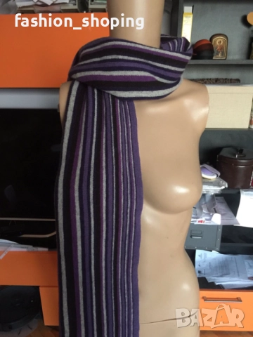 Зимен шал вълна Tommy Hilfiger, снимка 7 - Шалове - 52048369