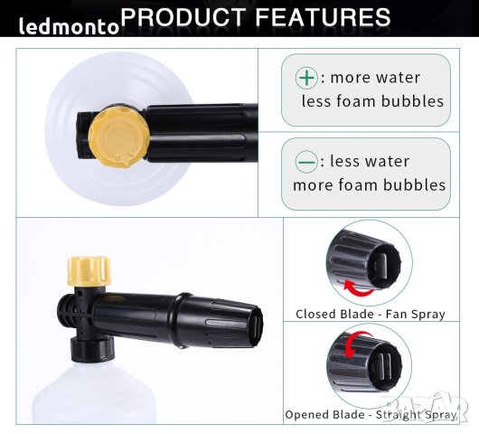 Дюза за пяна пенообразувател за водоструйка пеногенератор за водоструйк, снимка 5 - Резервни части за машини - 35690547