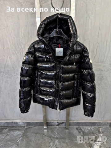 Moncler Мъжко Черно Лачено Зимно Яке С Качулка Код A. Style-12