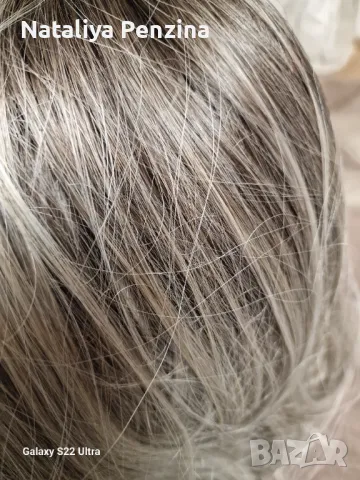 Дълга сива вълниста перука, снимка 5 - Аксесоари за коса - 48871397