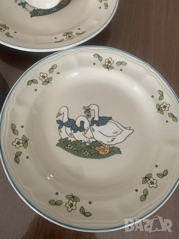 Чаши и десертни чинии с патки* 6 броя, снимка 3 - Сервизи - 53851427
