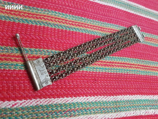 Сребърна гривна верижка 3, снимка 2 - Антикварни и старинни предмети - 53301061