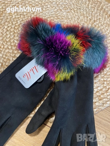 Ръкавици с естествен пух, снимка 2 - Ръкавици - 52887345