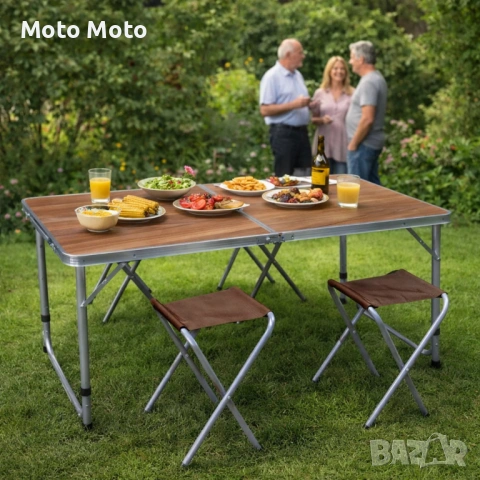 Сгъваема маса с 4 стола 