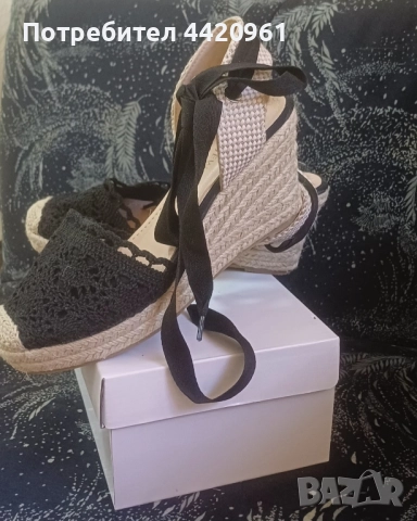 Еспадрили на платформа с връзки, снимка 2 - Дамски ежедневни обувки - 51890122