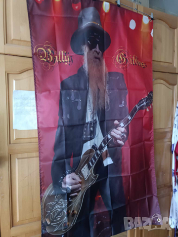 Billy Gibbons (ZZ TOP) Flag  и интериорен транспарант, снимка 3 - Китари - 44697901