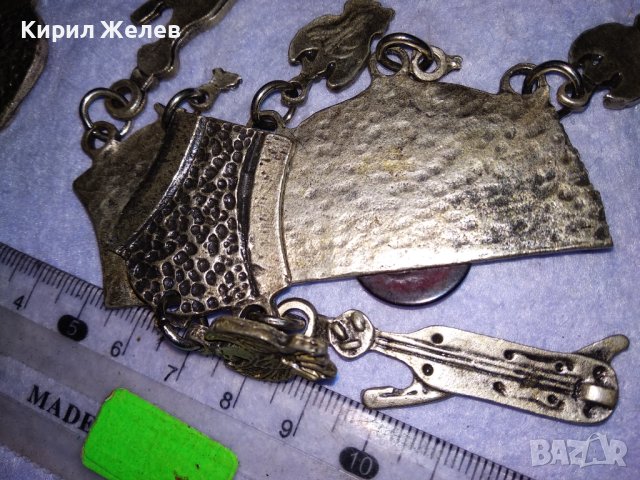 ЕЛЕМЕНТИ от ЕТНОГРАФСКИ СТИЛ НАКИТ ЛАКИРАН ПОСРЕБРЕН БРОНЗ и ЧЕРВЕН КАТАЛИН 34305, снимка 8 - Бижутерийни комплекти - 41761877