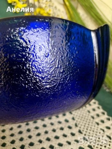 Купа кобалт, снимка 3 - Чинии - 52800493
