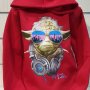 Нов детски суичър с трансферен печат Йода, Star Wars (Междузвездни войни) в червен цвят, снимка 2