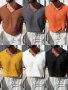 Мъжка едноцветна риза с V-образно деколте, 8цвята - 023, снимка 1 - Ризи - 40761237