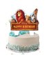 Цар Лъв Happy Birthday картонен топер украса за торта декор парти рожден ден, снимка 2