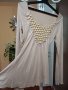 Разтегателна блуза с декорация от перли и малки рапанчета, снимка 4