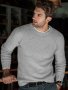Мъжки пуловер с кръгло деколте, 6цвята - 023, снимка 7