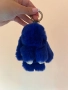 Тъмно синьо пухено зайче с халка за закачане на ключове или чанта 💙, снимка 4