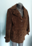 Дизайнерско палто тип блейзър "Marcel Clair" / голям размер от естествен велур 