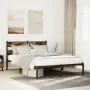 vidaXL Метална рамка за легло, без матрак, опушен дъб, 160x200 см, снимка 2