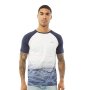 Мъжка тениска Fluid с градуиран камуфлаж с принт морско синьо