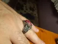 Уникален мъжки бутиков сребърен пръстен , снимка 16