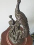 32см-5кг статуетка пауни/много стара френска бронзова скулптура/фигура на птици, снимка 2