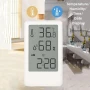 LED електронен настолен термометър с влагомер часовник аларма голям екран на батерии дигитален влага, снимка 6