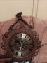 немски стенен часовник от ковано желязо и дърво, снимка 1 - Стенни часовници - 44624066