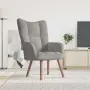 vidaXL Релакс стол, светлосив, кадифе, снимка 2