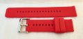  21мм червена силиконова каишка универсална с патенти чисто нова, снимка 1 - Каишки за часовници - 42497909