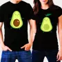 Забавни тениски за двойки Авокадо, снимка 1