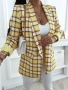 Дамско карирано сако, 3цвята , снимка 4