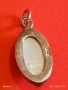 Класически сребърен медальон с печат 925 и син камък КОТЕШКО ОКО 57001, снимка 5
