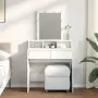 vidaXL Тоалетка с LED, бяла, 80x41x144,5 см, снимка 2
