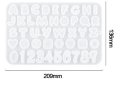Азбука букви латиница тип копчета числа цифри силиконов молд форма фондан смола декор, снимка 2