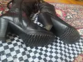 Дамски черни ботуши естествена кожа 38 номер, снимка 7