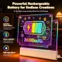Нова LED светеща дъска за рисуване 16”, 2 панела, акумулаторна, STEAM игра Идеален подарък, снимка 5